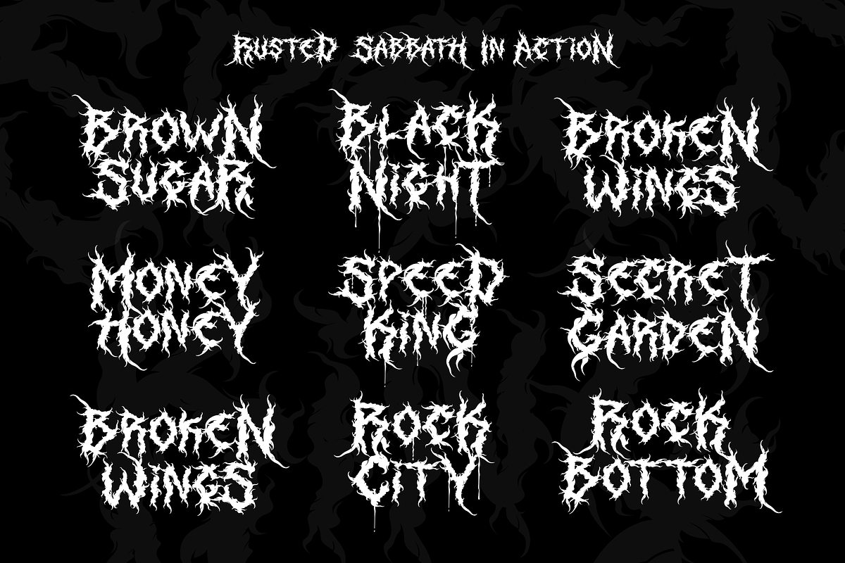 Rusted Sabbath | Black Metal 50%Off, a Blackletter Font by Ardana Creative (Photo 3 of 10)