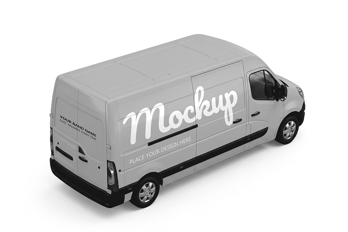 Delivery Van Vehicle Wrap Mockup, an Advertising Mockup by graphypix (Photo 4 of 4)