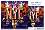 New Year Party Flyer Template, a Flyer Template by Satgur Graphic Design (Thumbnail 1 of 4)