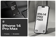 iPhone 14 Pro Max Bundle - 21 Mockup, an iPhone Mockup by 360 Mockups (Thumbnail 1 of 13)