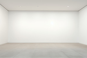 Empty white room with white walls an, a Photo by SaroStock