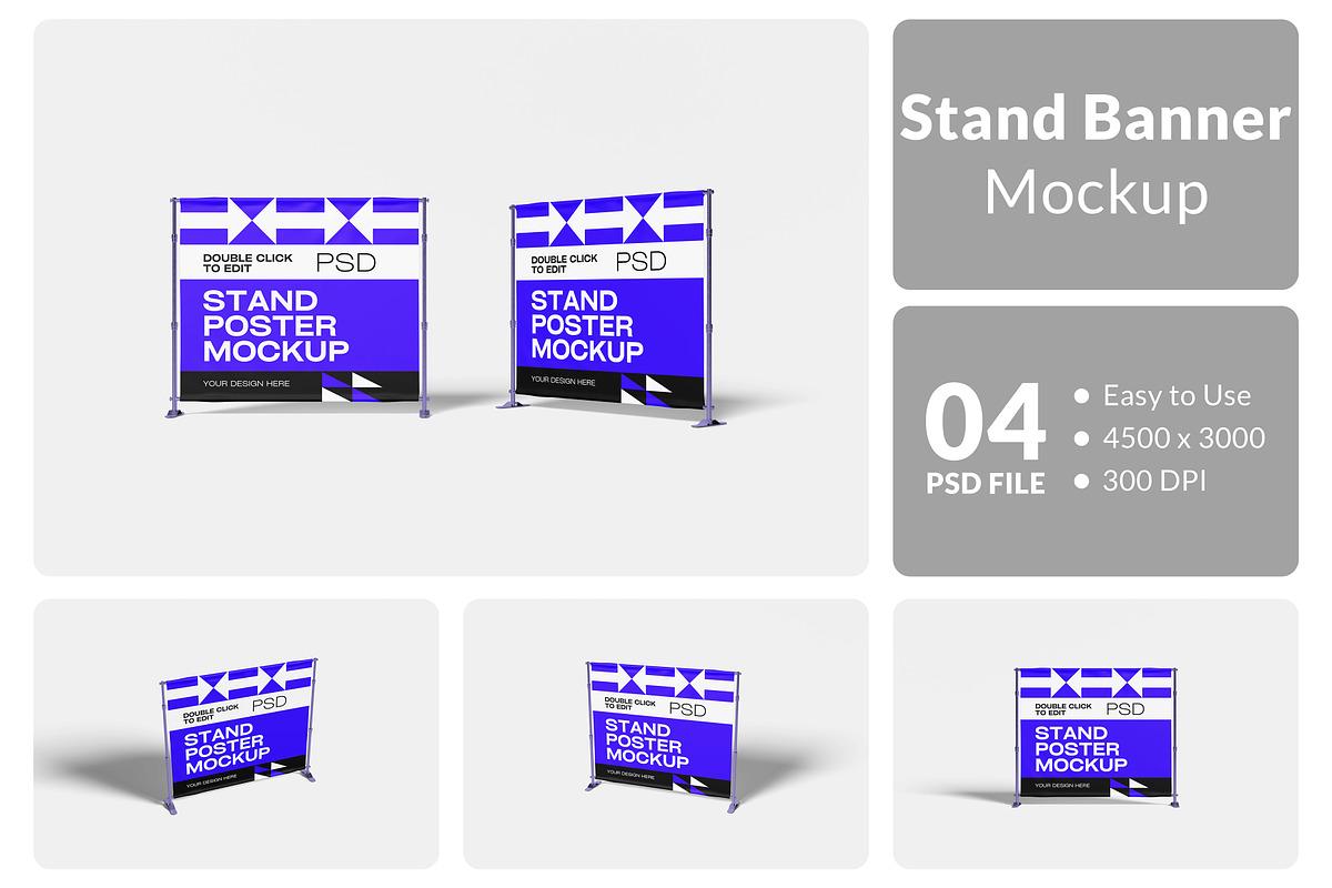 Stand Banner Mockup, an Advertising Mockup by Hazzpro_Std (Photo 1 of 5)