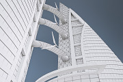 Bahrain World Trade Center, an Architecture 3D Model by 3DNUTS (Thumbnail 8 of 12)