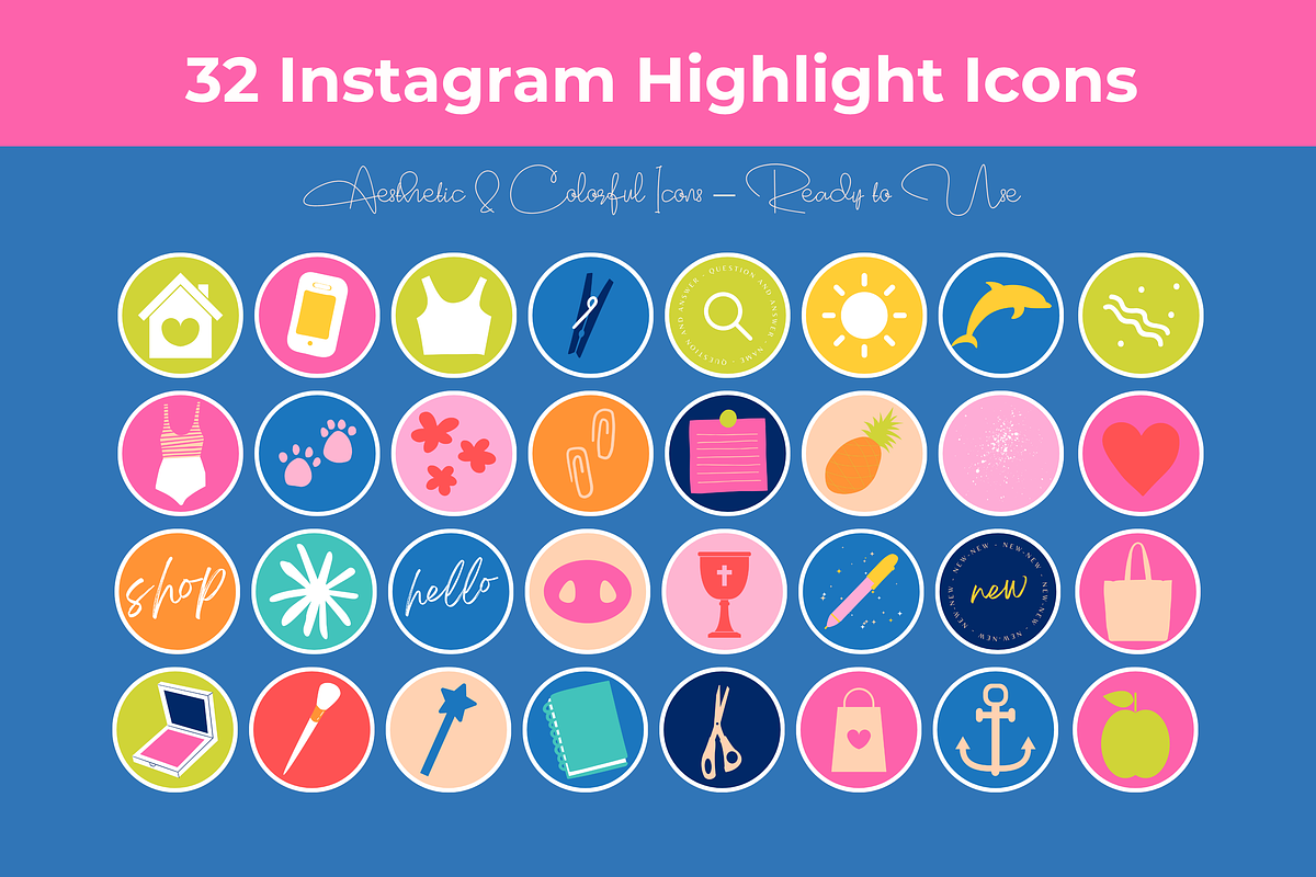 Instagram Highlight Icons 30+, a Social Media Template by Marcia B Studio (Photo 2 of 4)