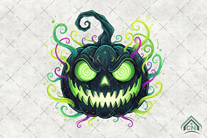 Spooky Pumpkin PNG, an Illustration by Craft Nest