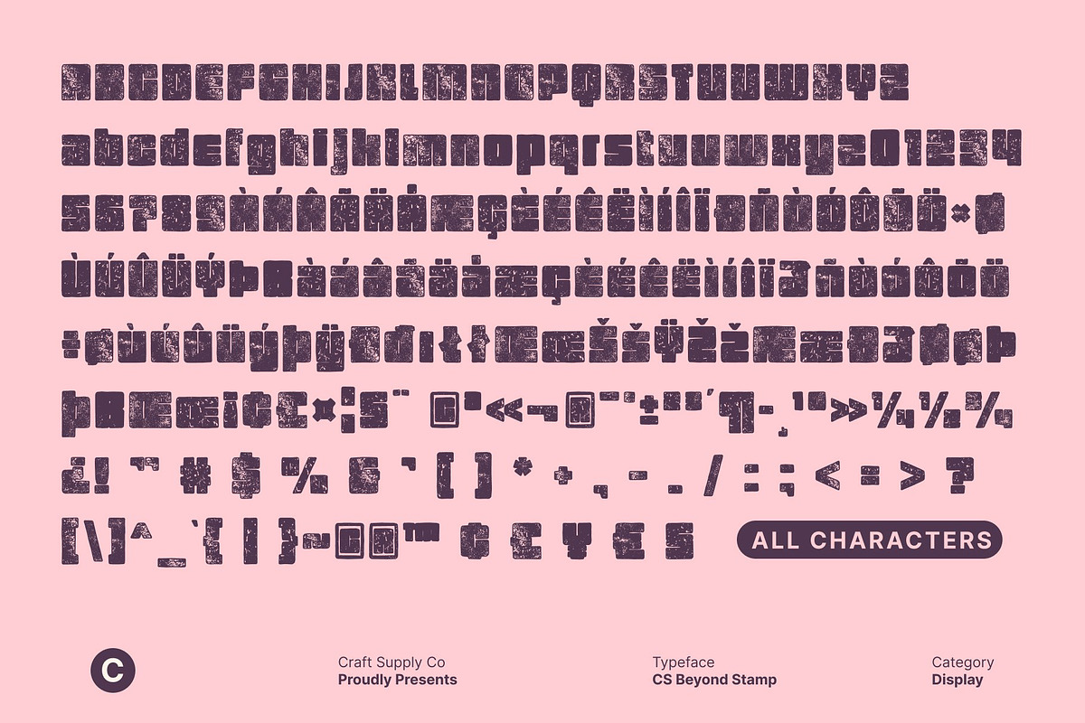 CS Beyond Stamp, a Sans Serif Font by Craft Supply Co. (Photo 8 of 8)