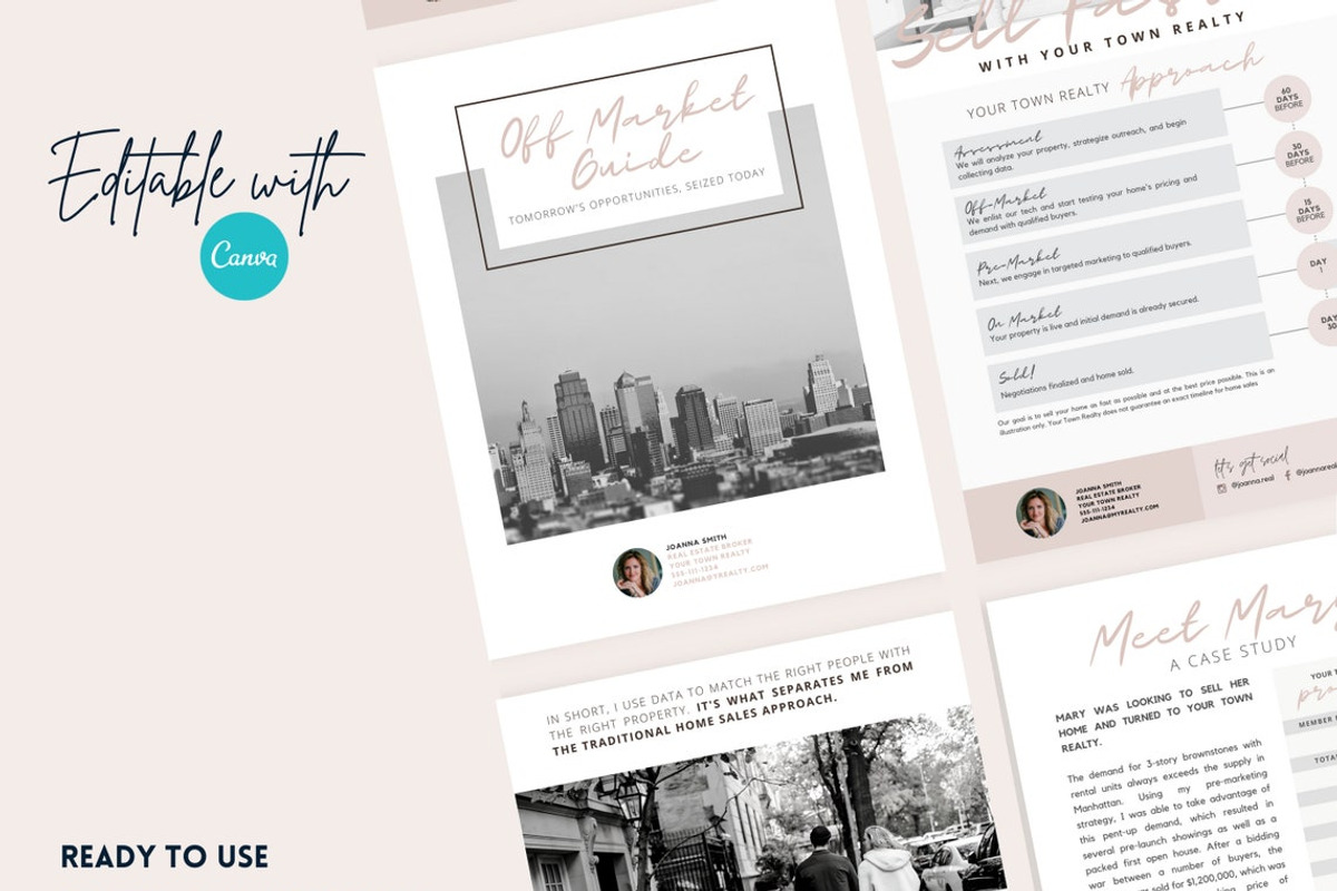 Editable Off-Market Guide CANVA, a Flyer Template by RealEstateDreams (Photo 1 of 4)