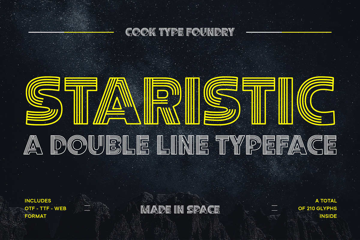 Staristic, a Sans Serif Font by graphicook (Photo 1 of 10)