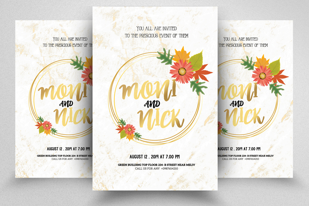 Wedding Invite Templates, a Flyer Template by Psd Templates (Photo 1 of 2)