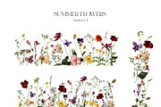 Field Flowers Watercolour Clipart, a Decorative Illustration by whiteheartdesign (Thumbnail 12 of 20)