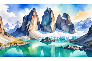 Majestic jagged peaks reflected in a, a Nature Photo by Igor Tichonow