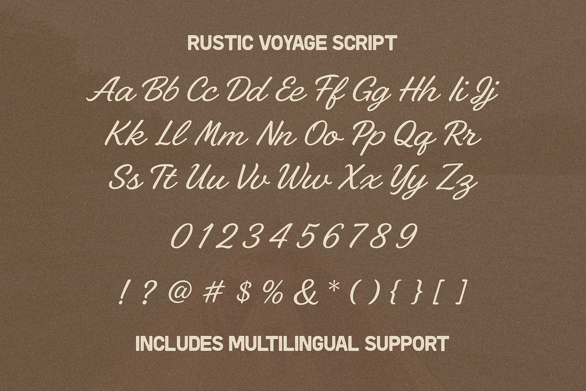 Rustic Voyage – Font Duo, a Script Font by Creacy Studio (Photo 8 of 9)