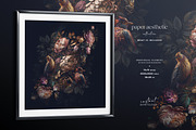 Gold Pastel Floral Pattern, a Pattern Graphic by paper aesthetic (Thumbnail 6 of 9)