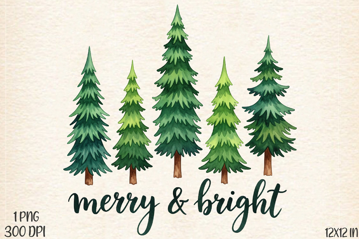 Merry And Bright PNG, an Illustration by Designworld (Photo 1 of 5)
