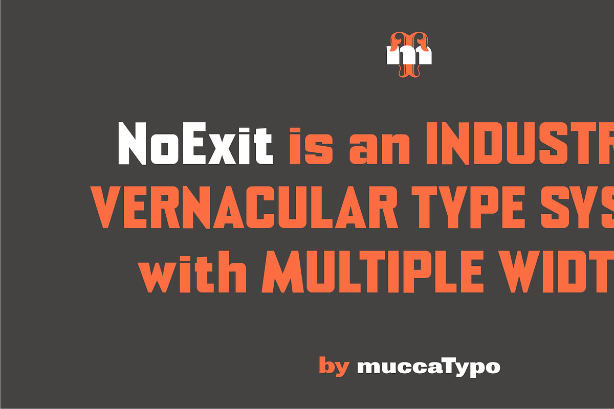 Noexit, a Sans Serif Font by muccaTypo (Photo 1 of 6)