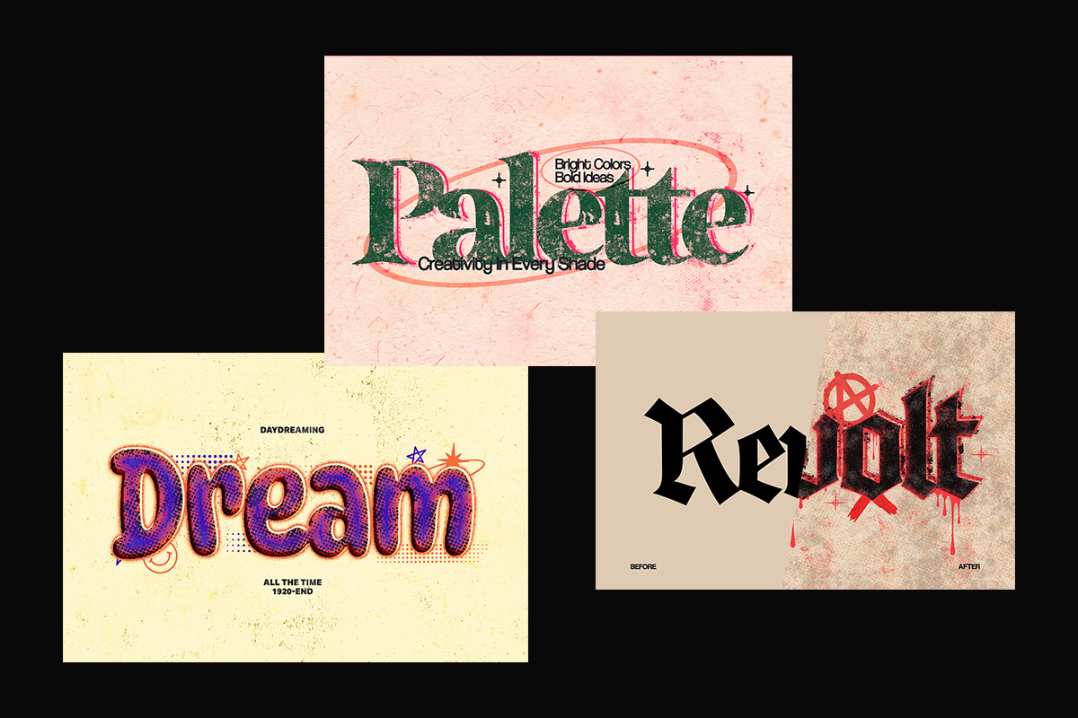 Retro Risoprint Vintage Text Effect, a Layer Style Add-On by Matsero (Photo 2 of 4)