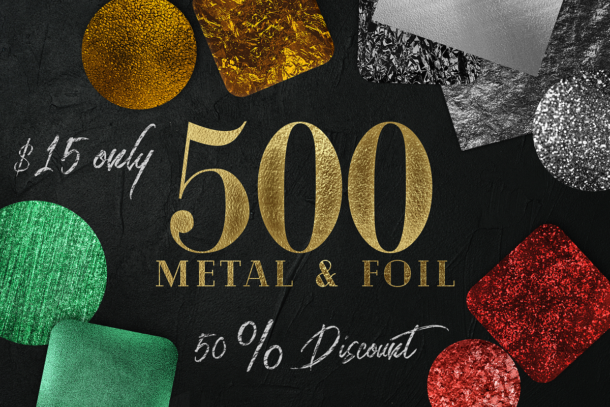 Huge Gold foil Textures Bundle, a Texture Graphic by Lola Store