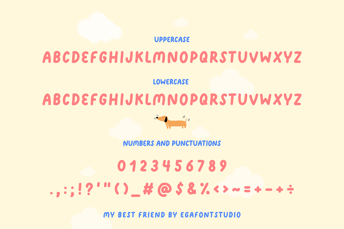 My Best Friend Cute Handwritten Font, a Handwritten Font by EGAFontStudio (Photo 8 of 8)