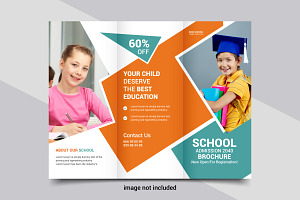 School admission trifold brochure, a Brochure Template by Limino™ Studio