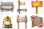 Summer Day Wooden Sign Clipart, an Illustration by Canvas Craft (Thumbnail 3 of 4)