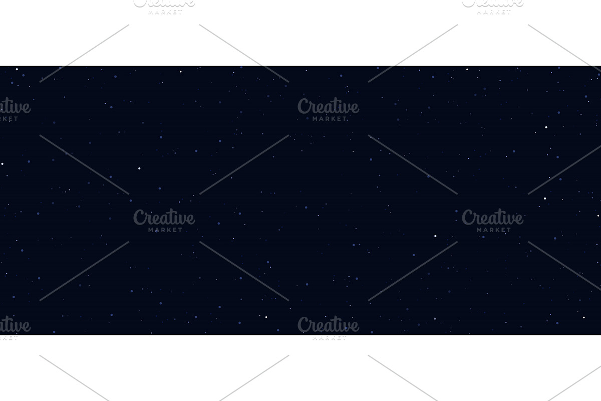 Starlit Night Sky, an Illustration by Flashvector