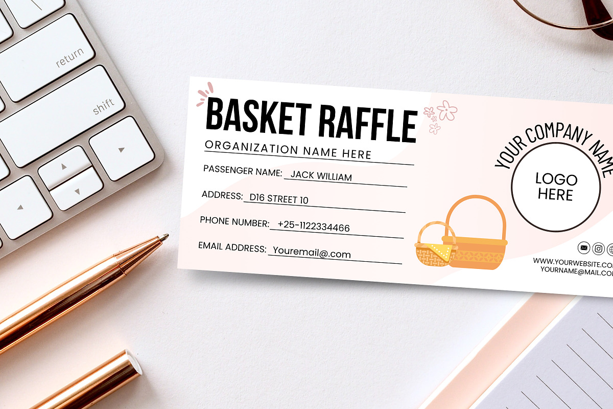 Raffle Event Ticket Canva Template, a Card Template by Snapybiz (Photo 1 of 10)