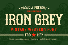 Iron Grey a Vintage Western Font