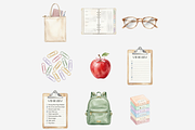 Back to School Aesthetic Clipart, a Seasonal Illustration by Tanya Kart (Thumbnail 7 of 11)