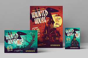 Halloween Haunted House Flyer
