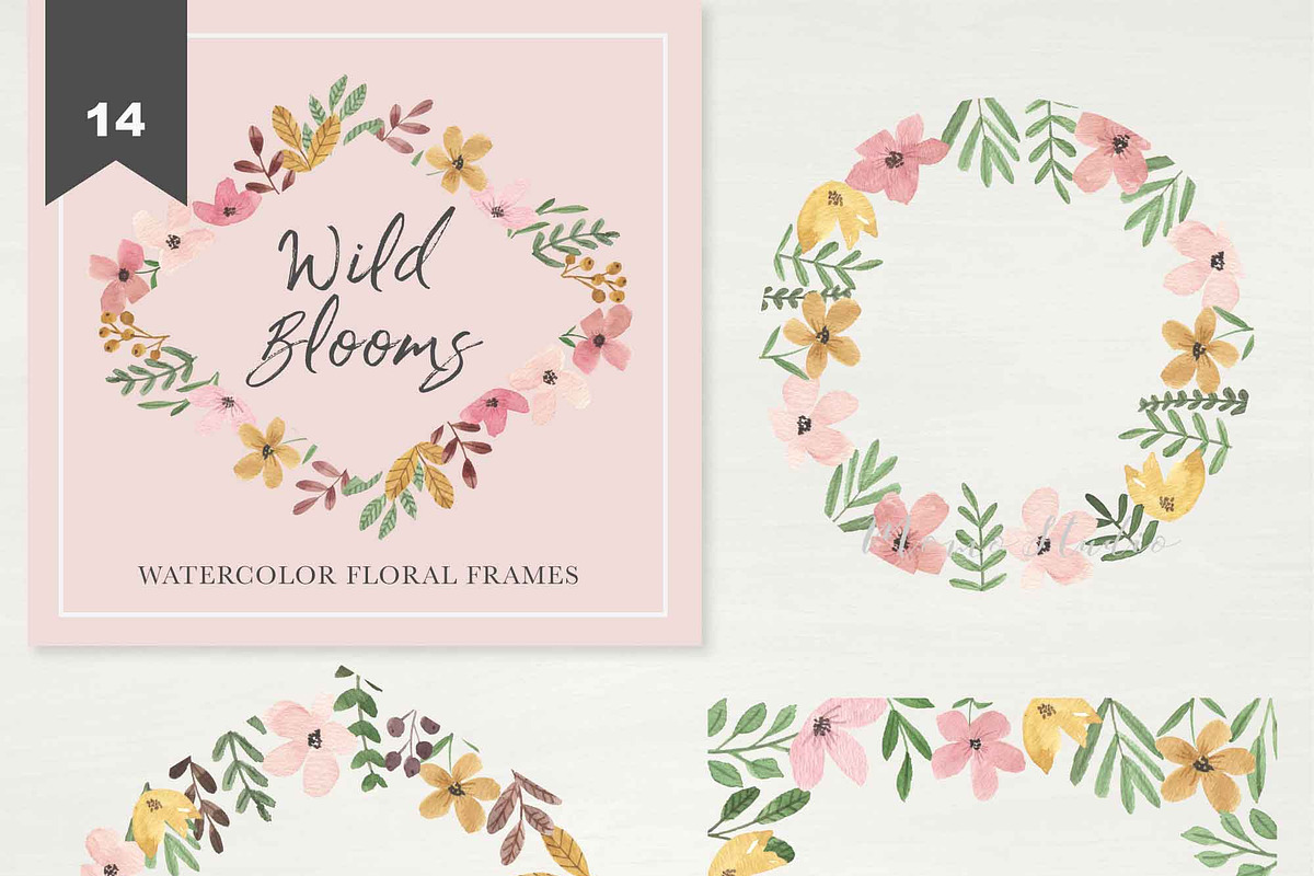 WILD BLOOMS - Watercolor Florals, a Decorative Illustration by Momo Studio (Photo 7 of 13)