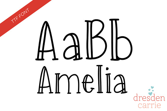 Amelia Hand-Drawn Font preview 4