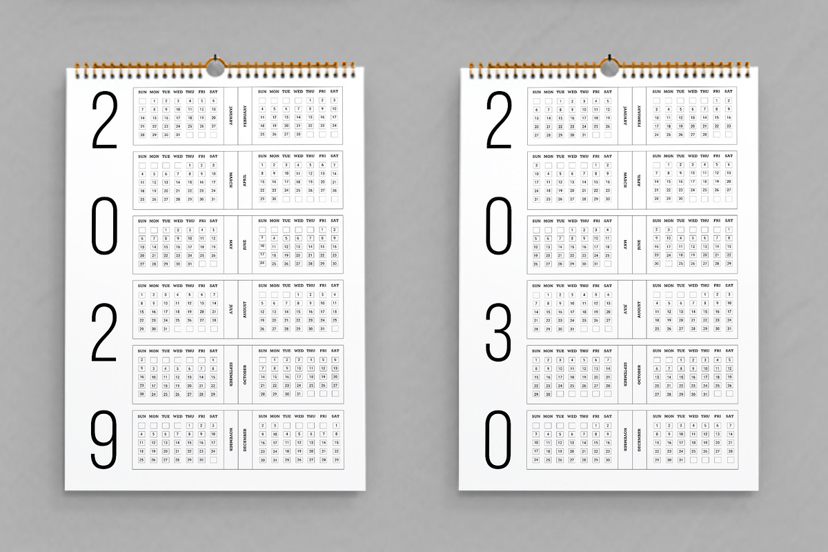 Wall Calendar Set 2024 To 2030, a Stationery Template by ContestDesign (Photo 4 of 4)