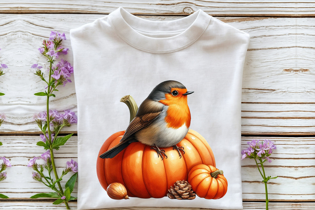 Autumn American Robin Bird Clipart, a Seasonal Illustration by Rose Art (Photo 7 of 7)