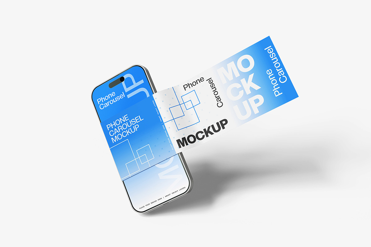 Phone Carousel Mockup, a Product Mockup by MrLetters (Photo 3 of 5)