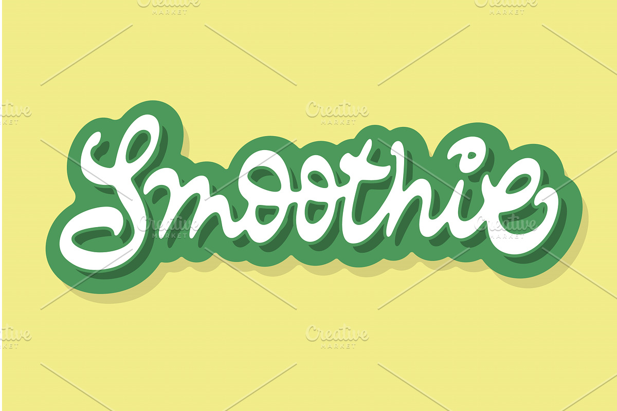 Smoothie vector lettering, a Branding & Logo Template by Zagach Letters