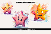 Cartoon Star PNG Clipart Set, an Object Illustration by Geniecreativestudio (Thumbnail 5 of 9)
