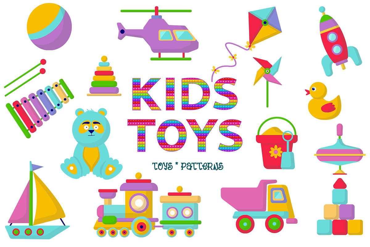 Kids toys, an Object Graphic by Vinegret -Shop (Photo 1 of 9)