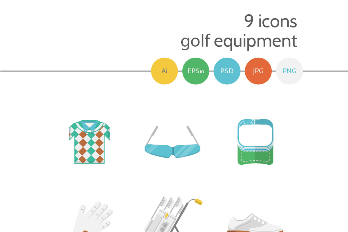 Golf flat vector icons. Part 2, an Icon by YershovOleksandr