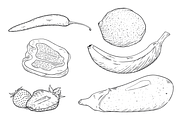 Vintage Vegetables & Fruits Kit, a Food Illustration by kulturrrno (Thumbnail 5 of 5)