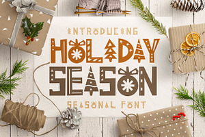 Holiday Season, a Font by caocastudio