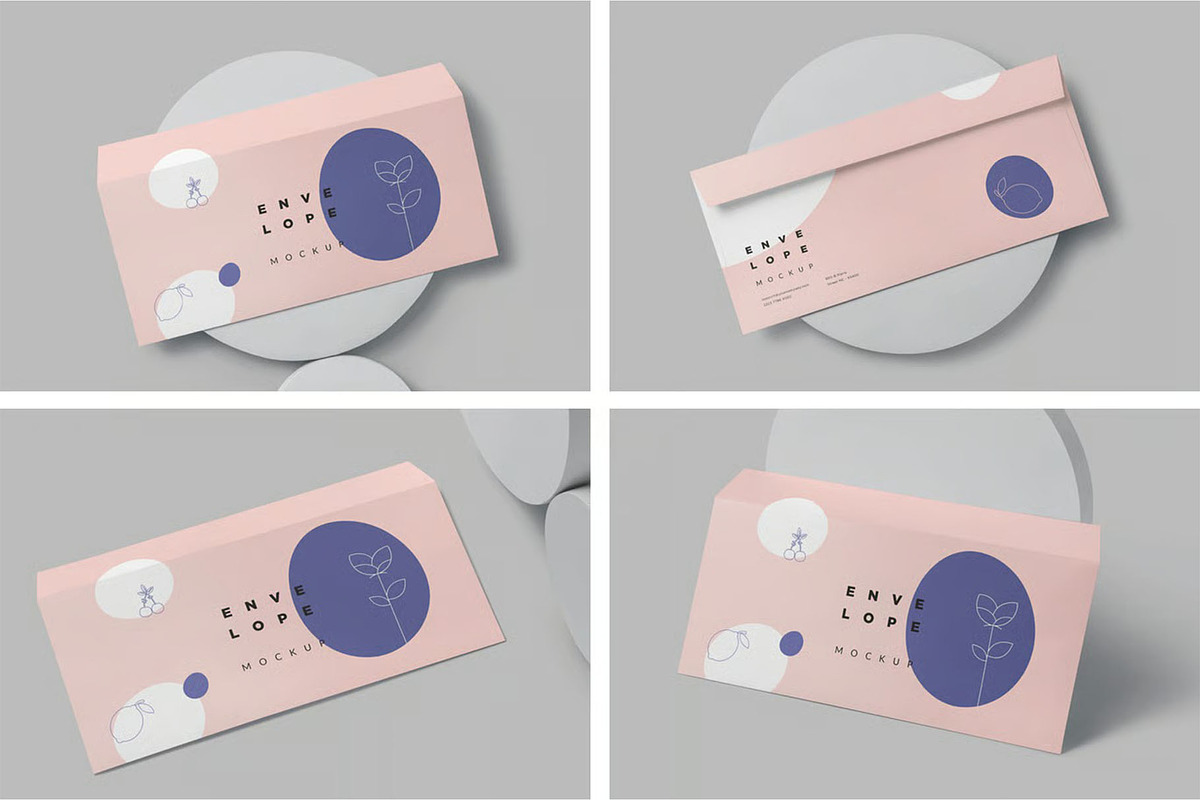 Business Size Envelope Mockups, an Advertising Mockup by megostudi0 (Photo 1 of 6)