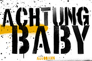 Display font Autobahn Stencil, a Blackletter Font by Itsmesimon (Thumbnail 11 of 11)