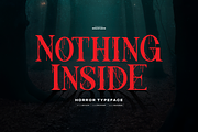 Nothing Inside | Horror Typeface, a Serif Font by Denustudios (Thumbnail 1 of 12)