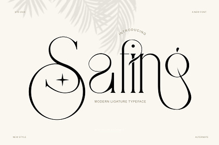 Safing ligature serif typeface, a Serif Font by yaqublekker