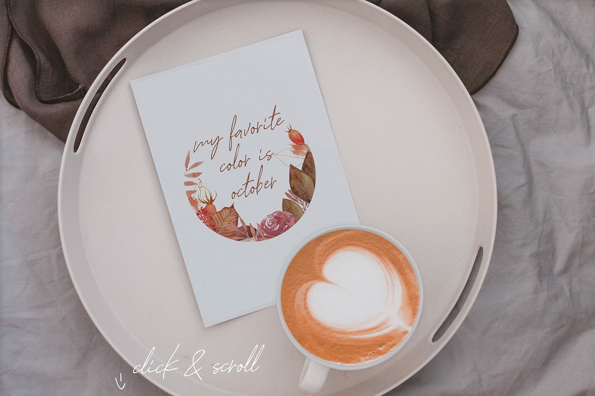 Gold Autumn leaves pumpkin & fashion, an Illustration by January Bloom (Photo 7 of 16)