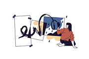 Psychotherapy, psychology concept, a Healthcare Illustration by PaperTrident (Thumbnail 9 of 10)