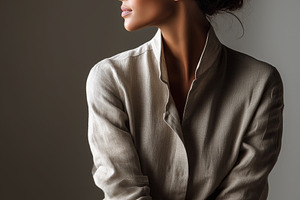 Elegant side profile portrait of, a Beauty & Fashion Photo by MistyDay