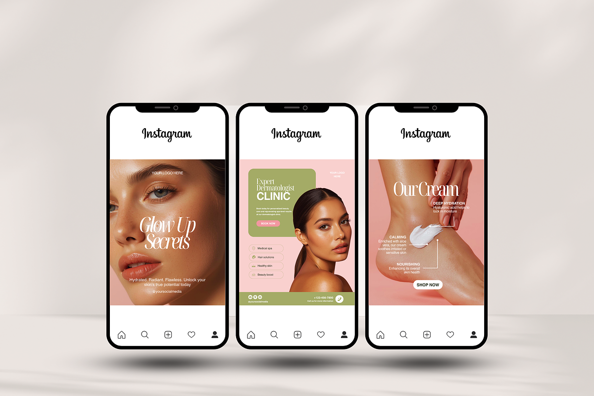 Pink Blush Skincare Social Media Kit, a Social Media Template by My Template Studio (Photo 7 of 20)