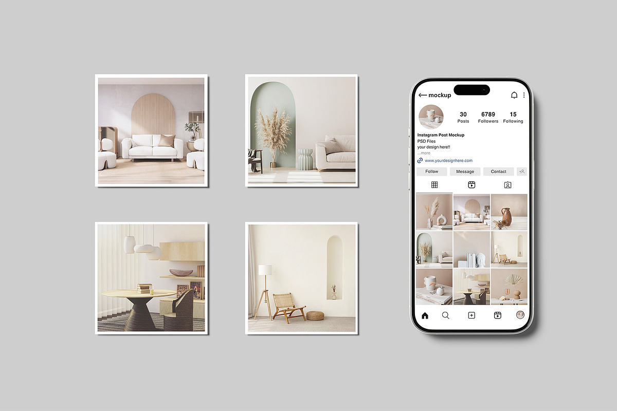 Instagram Post Mockup, a Social Media Template by Graphiculon (Photo 4 of 11)