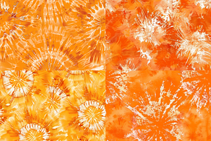 Orange Tie-Dye Seamless Patterns